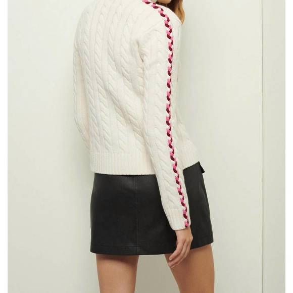 NEW DEREK LAM 10 CROSBY pippa lace up turtleneck in ivory - Picture 5 of 5